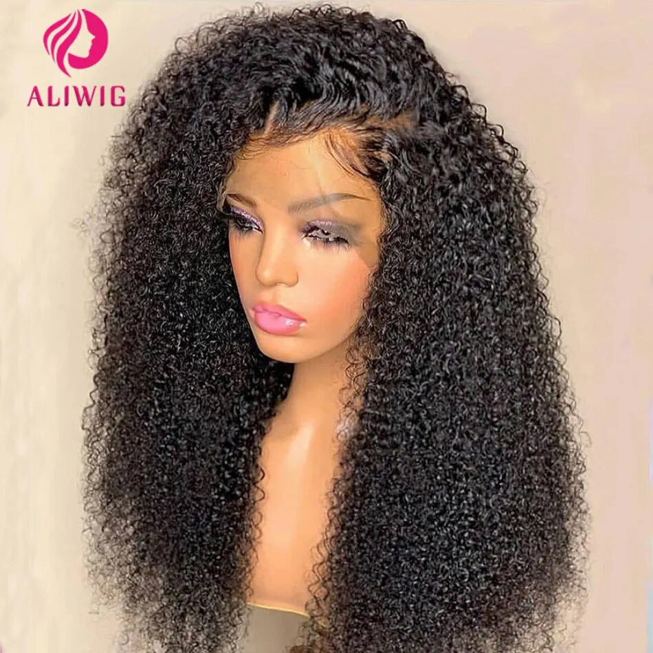 13X4 Jerry Curly Wig Lace Front Wig Deep Kinky Curly Human Hair Wigs Brazilian 4X4 5X5 HD Transparent Lace Frontal Closure Wigs